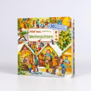 Buchcover und Innenansicht für das Buch: Hör mal (Soundbuch): Wimmelbuch: Weihnachten