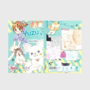Buchcover und Innenansicht für das Buch: Yuzu no Dobutsu Karte