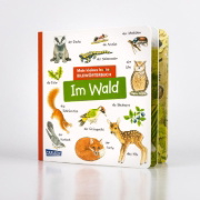 Buchcover und Innenansicht für das Buch: Mein kleines buntes Bildwörterbuch: Im Wald
