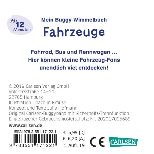 Buchcover und Innenansicht für das Buch: Buggy-Bücher: Mein Buggy-Wimmelbuch: Fahrzeuge