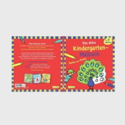 Buchcover und Innenansicht für das Buch: Ausmalbilder für Kita-Kinder: Das dicke Kindergarten-Malbuch: Punkt-zu-Punkt