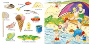 Buchcover und Innenansicht für das Buch: Mein kleines buntes Bildwörterbuch: Hafen, Strand und Meer