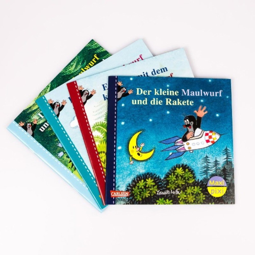 Buchcover und Innenansicht für das Buch: Maxi-Pixi-4er-Set 117: Neue Abenteuer mit dem kleinen Maulwurf (4x1 Exemplar)