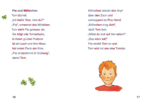 Buchcover und Innenansicht für das Buch: LESEMAUS zum Lesenlernen Sammelbände: Meine liebsten Pony-Silben-Geschichten
