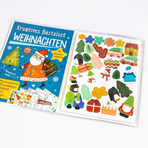 Buchcover und Innenansicht für das Buch: Bastelset für Kinder: Kreatives Bastelset: Weihnachten