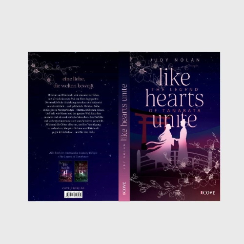 Buchcover und Innenansicht für das Buch: Like Hearts Unite (The Legend of Tanabata 1)