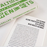 Buchcover und Innenansicht für das Buch: Gegenwartsbewältigung