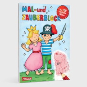Buchcover und Innenansicht für das Buch: Mal- und Zauberblock: Malblock mit über 100 magischen Motiven