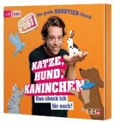 Buchcover und Innenansicht für das Buch: Checker Tobi  - Der große Haustier-Check: Katze, Hund, Kaninchen - Das check ich für euch!