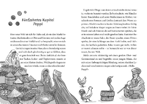Buchcover und Innenansicht für das Buch: Baku und der weiße Elefant