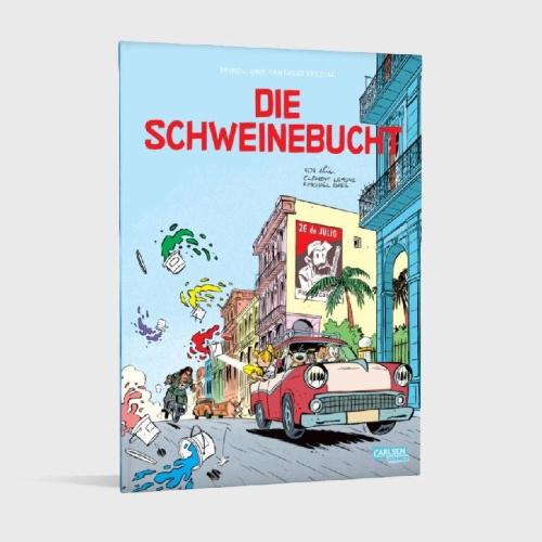 Buchcover und Innenansicht für das Buch: Spirou et Fantasio Classique Tome 1 - La Baie des cochons