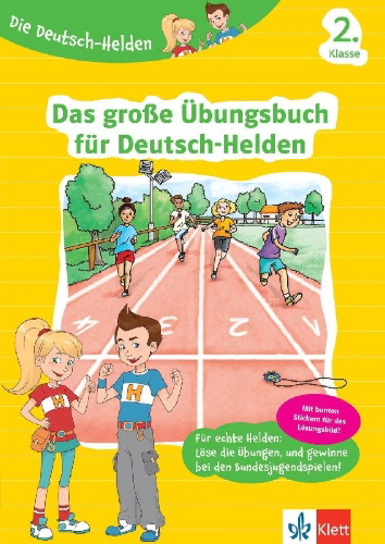 Buchcover und Innenansicht für das Buch: Die Deutsch-Helden Das große Übungsbuch für Deutsch-Helden 2. Klasse