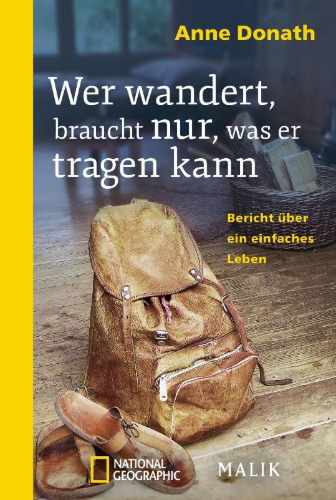 Buchcover und Innenansicht für das Buch: Wer wandert, braucht nur, was er tragen kann