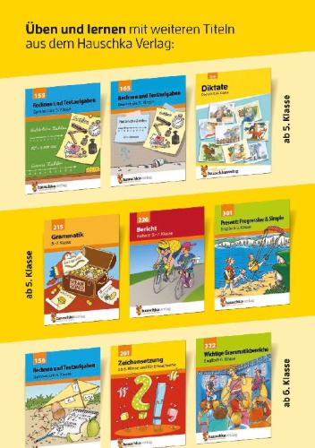 Buchcover und Innenansicht für das Buch: Rechtschreibtraining ab 5. Klasse und für Erwachsene