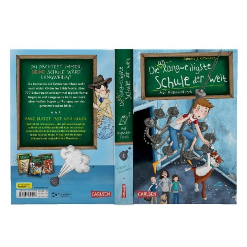 Buchcover und Innenansicht für das Buch: Die unlangweiligste Schule der Welt 1: Auf Klassenfahrt