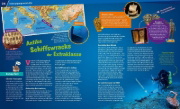 Buchcover und Innenansicht für das Buch: WAS IST WAS Band 145 Versunkene Schätze. Von Atlantis bis Titanic
