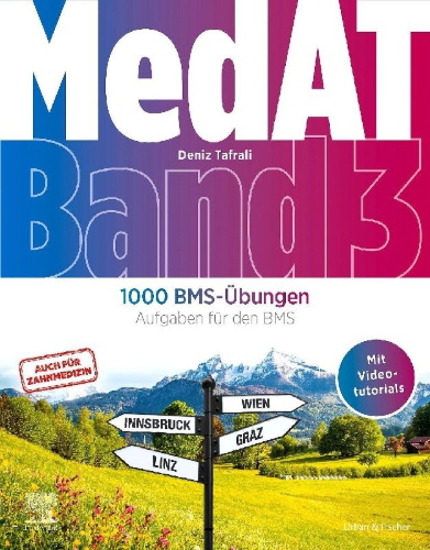 Buchcover und Innenansicht für das Buch: MedAT 1000 BMS-Übungen (Band 3)