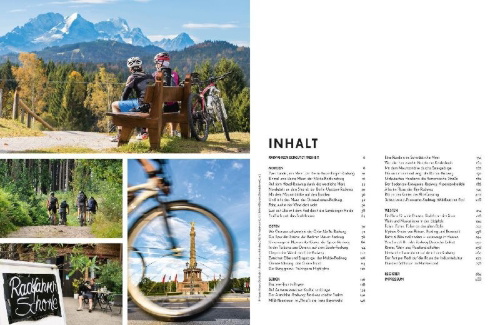 Buchcover und Innenansicht für das Buch: LONELY PLANET Bildband Legendäre Radtouren in Deutschland