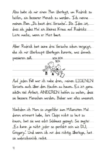 Buchcover und Innenansicht für das Buch: Diary of a Wimpy Kid: The Last Straw