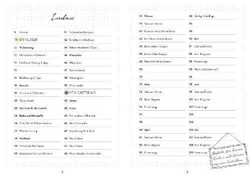 Buchcover und Innenansicht für das Buch: Hochbeet-Glück - Das illustrierte Gartenbuch