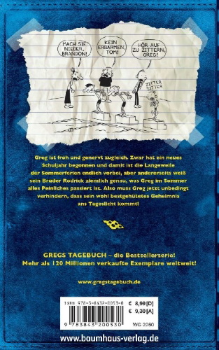 Buchcover und Innenansicht für das Buch: Diary of a Wimpy Kid: Rodrick Rules