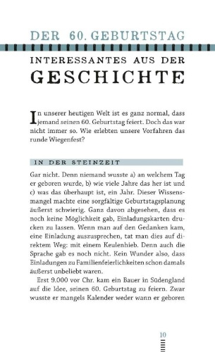 Buchcover und Innenansicht für das Buch: Das böse Buch zum 60.
