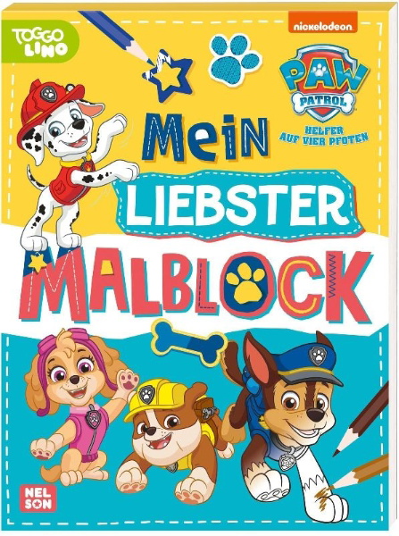 Buchcover und Innenansicht für das Buch: PAW Patrol Kindergartenheft: Mein liebster Malblock