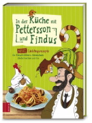 Buchcover und Innenansicht für das Buch: In der Küche mit Pettersson und Findus