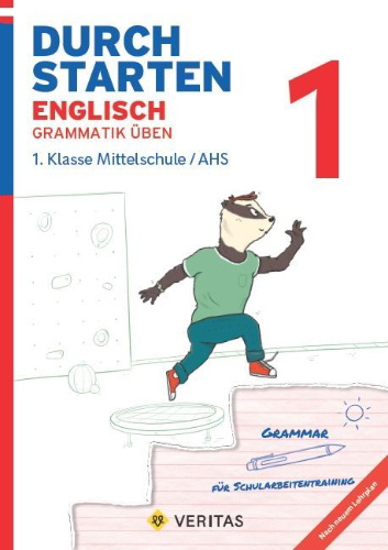 Buchcover und Innenansicht für das Buch: Durchstarten 1. Klasse - Englisch AHS/ BHS - Grammatik
