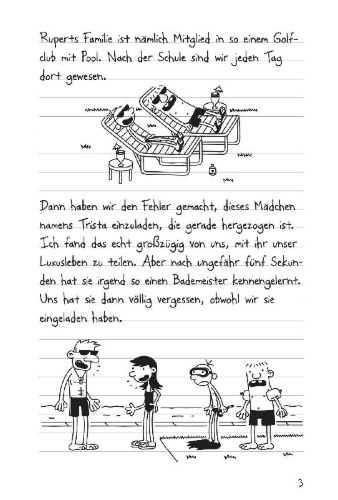 Buchcover und Innenansicht für das Buch: Diary of a Wimpy Kid: Dog Days