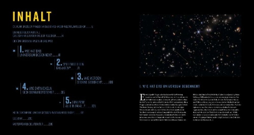 Buchcover und Innenansicht für das Buch: Unser neues Auge im All - Das James-Webb-Weltraumteleskop