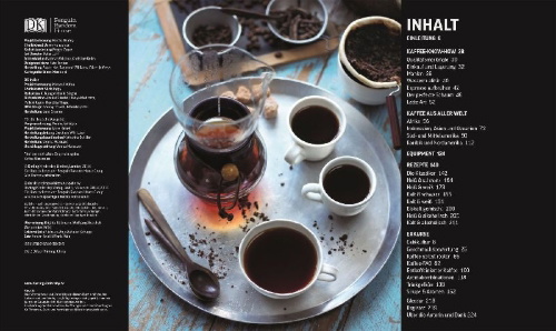 Buchcover und Innenansicht für das Buch: Das Kaffee-Buch