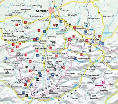 Buchcover und Innenansicht für das Buch: Leichte Wanderungen im Allgäu