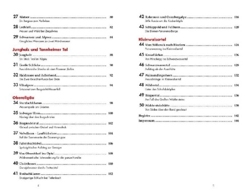 Buchcover und Innenansicht für das Buch: Leichte Wanderungen im Allgäu