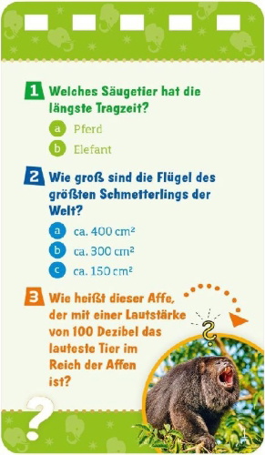 Buchcover und Innenansicht für das Buch: WAS IST WAS Quiz Rekorde der Tierwelt.