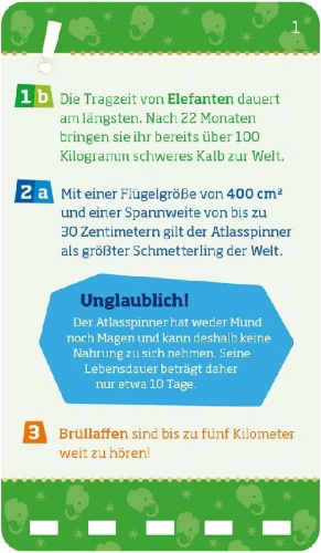 Buchcover und Innenansicht für das Buch: WAS IST WAS Quiz Rekorde der Tierwelt.