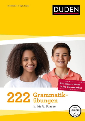Buchcover und Innenansicht für das Buch: 222 Grammatikübungen - 5. bis 8. Klasse