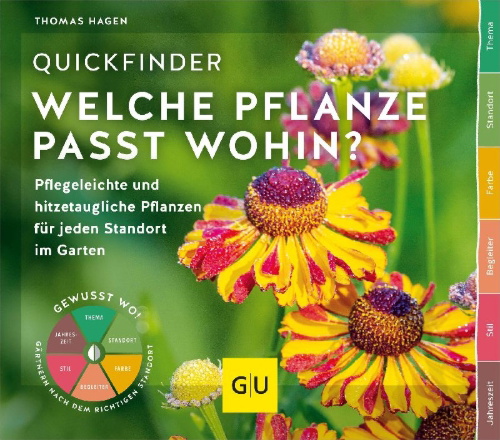Buchcover und Innenansicht für das Buch: Quickfinder Welche Pflanze passt wohin?