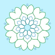 Buchcover und Innenansicht für das Buch: Mein erstes Mandala-Malbuch Frühling