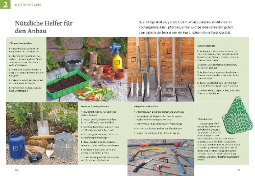 Buchcover und Innenansicht für das Buch: Obst & Gemüse selbst anbauen