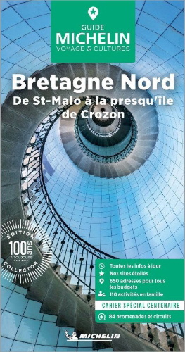 Buchcover und Innenansicht für das Buch: Michelin Le Guide Vert Bretagne Nord