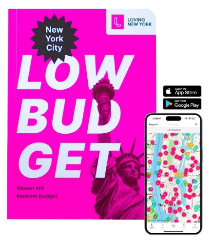 Buchcover und Innenansicht für das Buch: Reiseführer New York LOW BUDGET