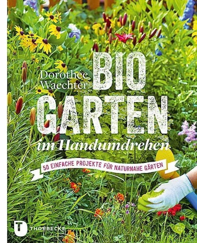 Buchcover und Innenansicht für das Buch: Biogarten im Handumdrehen
