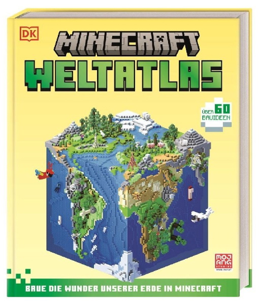 Buchcover und Innenansicht für das Buch: Minecraft Weltatlas