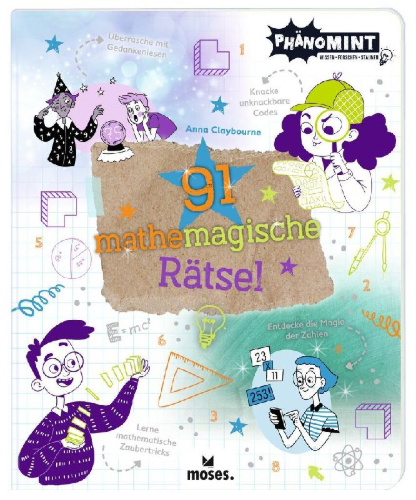 Buchcover und Innenansicht für das Buch: PhänoMINT 91 mathemagische Rätsel
