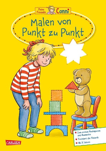 Buchcover und Innenansicht für das Buch: Conni Gelbe Reihe (Beschäftigungsbuch):  Malen von Punkt zu Punkt