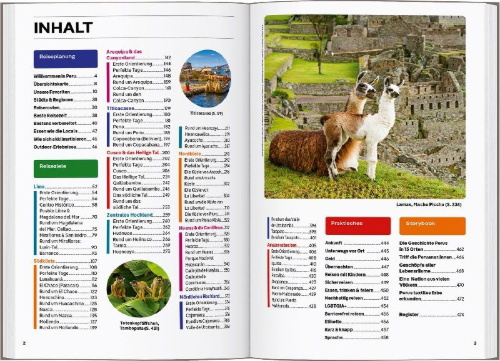 Buchcover und Innenansicht für das Buch: LONELY PLANET Reiseführer Peru