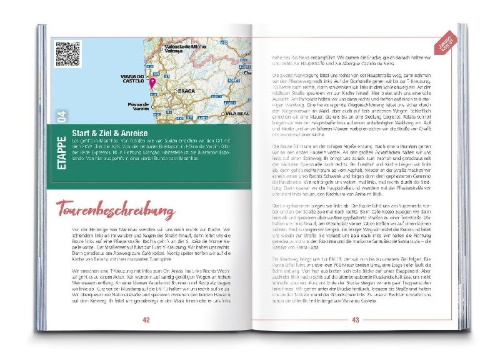 Buchcover und Innenansicht für das Buch: KOMPASS Endlich Weitwandern - Jakobswege