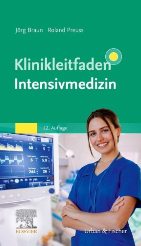 Buchcover und Innenansicht für das Buch: Klinikleitfaden Intensivmedizin