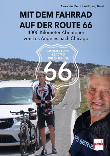 Buchcover und Innenansicht für das Buch: Mit dem Fahrrad auf der Route 66